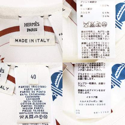 エルメス エクスリブリス シルク カシミヤ ニットプルオーバー40