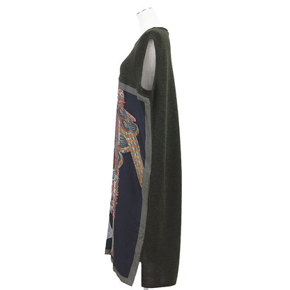 エルメス ツイルレーヌ Selle d'Apparat Marocaine アルパカ シルク ワンピース