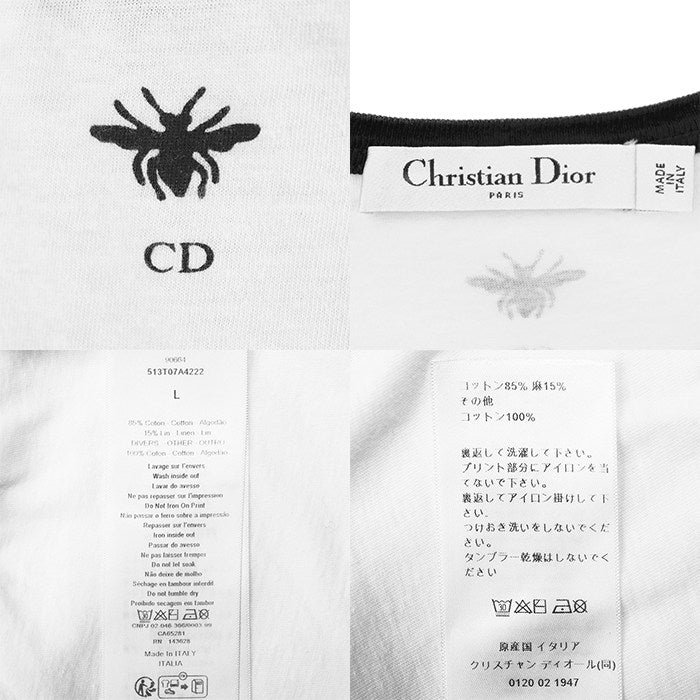 クリスチャンディオール コットンリネン半袖Tシャツ