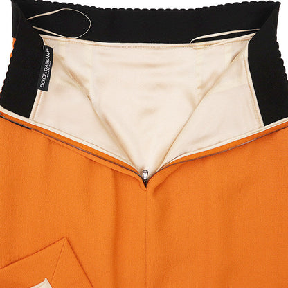 ドルチェ＆ガッバーナ 花柄刺繍ウールスカート