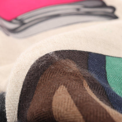 エルメス Cheval a la Couverture カシミヤシルクストール