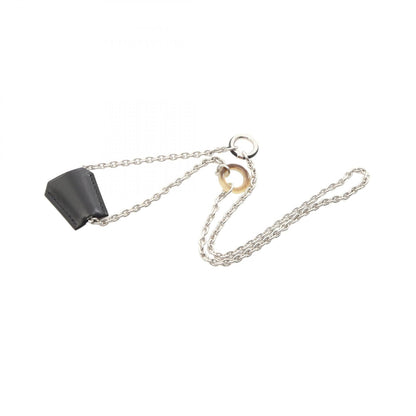 エルメス クロシェット レザー ステンレススチール バッファローホーン ネックレス