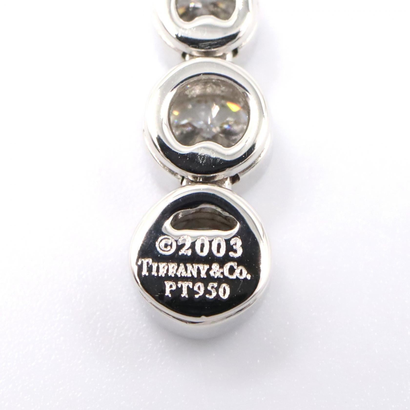 ティファニー ジャズ グラジュエイテッド ドロップ Pt950 ダイヤモンド ネックレス