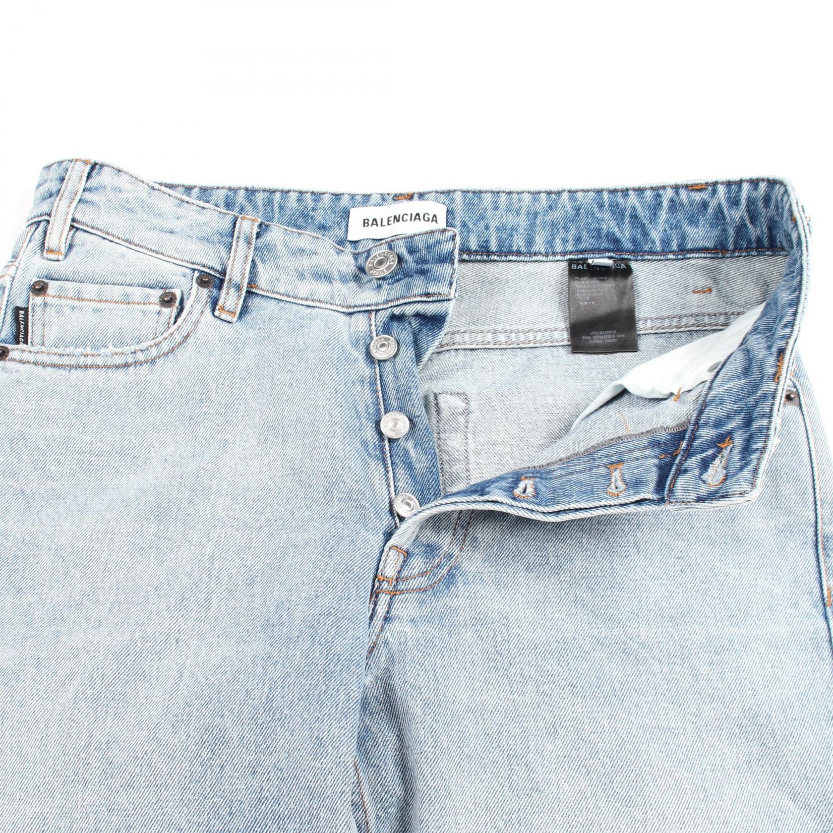 バレンシアガ コットンデニムパンツ
