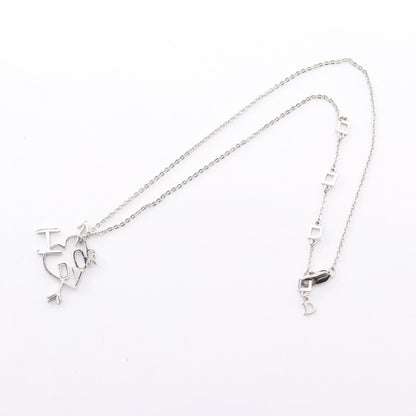 ディオール I LOVE DIOR ステンレススチール ネックレス