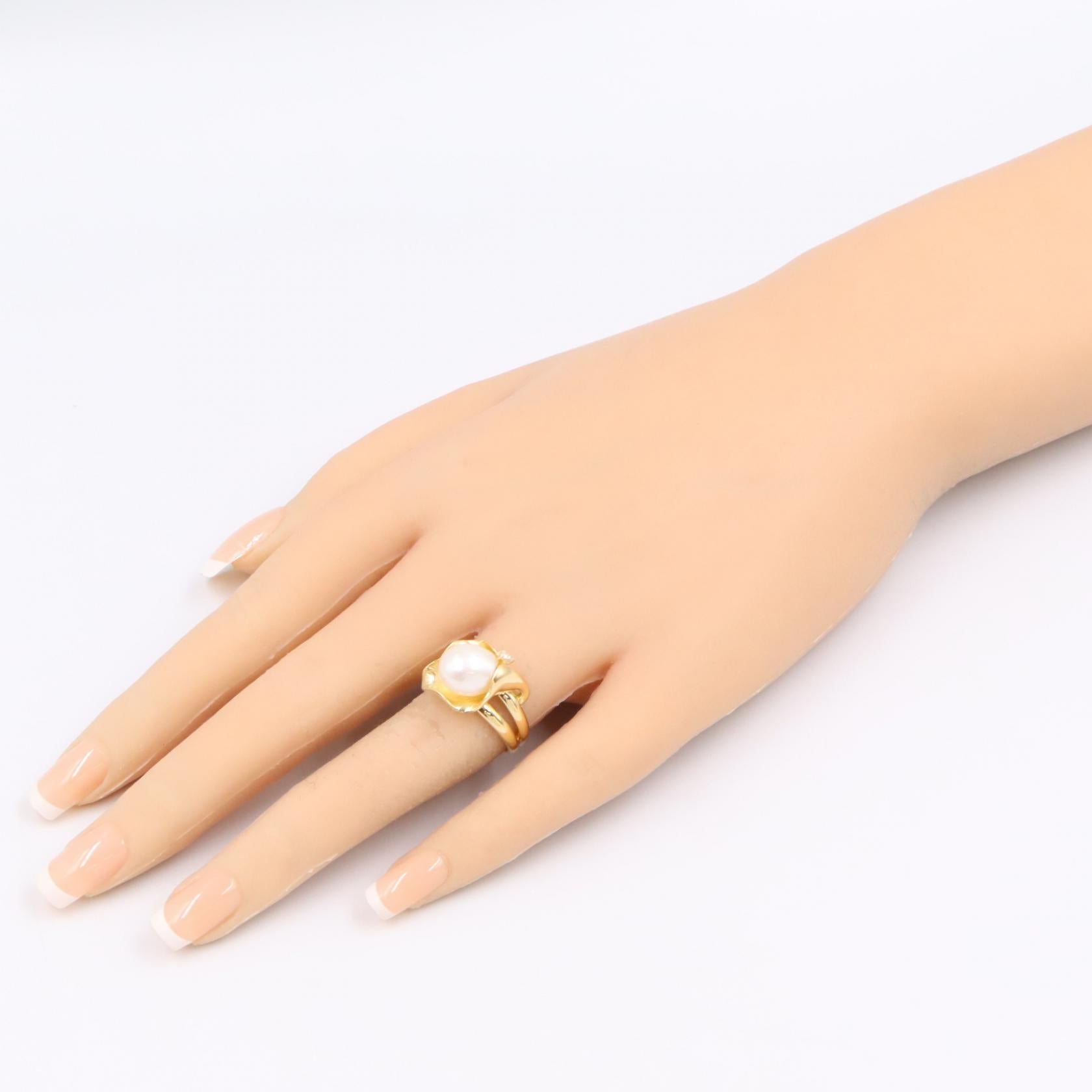ジュエリー パール ダイヤモンド Au750 リング
