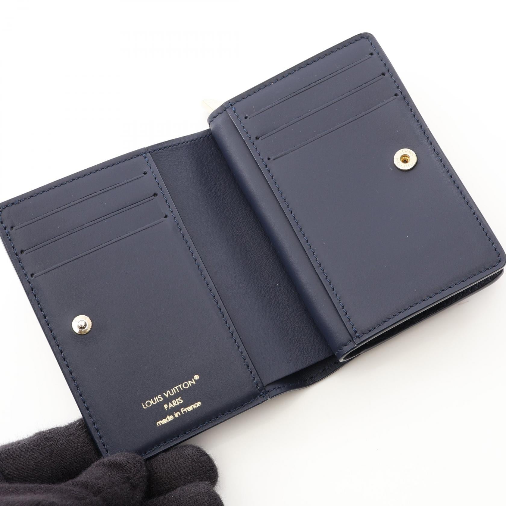 ルイヴィトン ポルトフォイユクレア マヒナ レザー 二つ折り財布