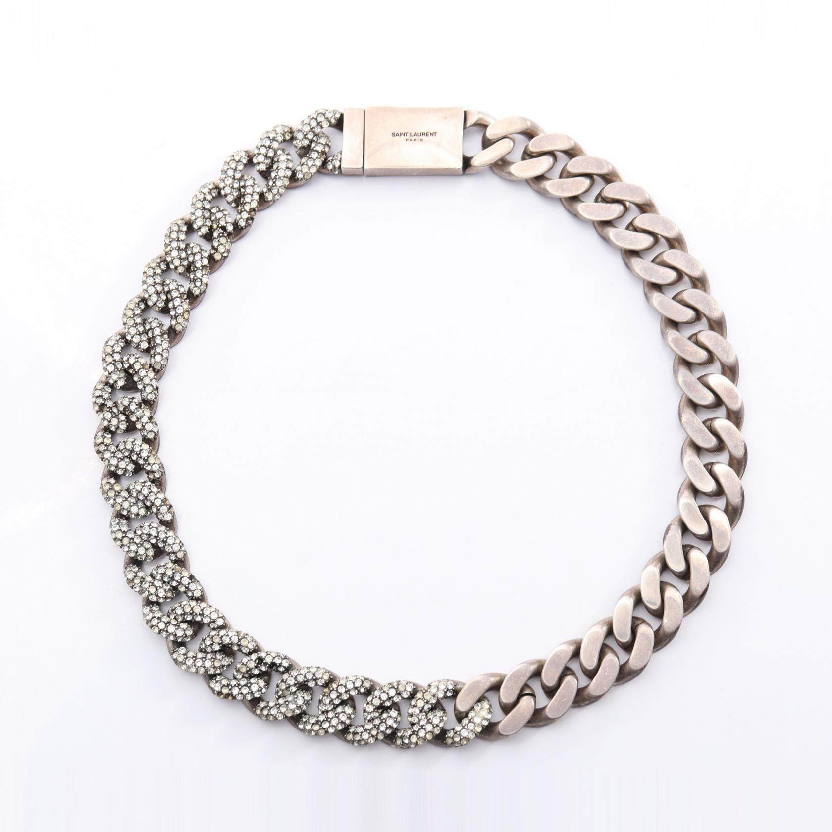 イヴサンローラン METAL CURB CHAIN NECKLACE ネックレス