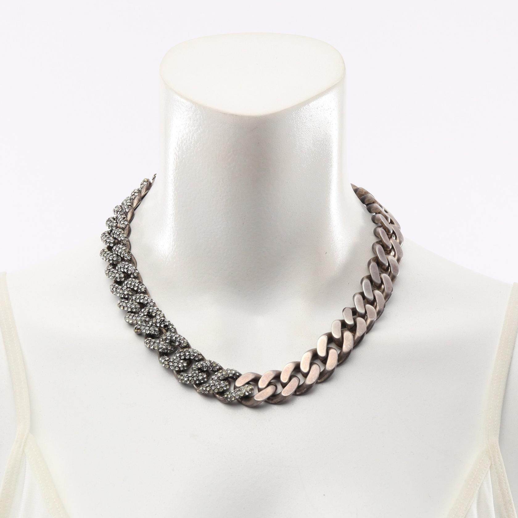 イヴサンローラン METAL CURB CHAIN NECKLACE ネックレス