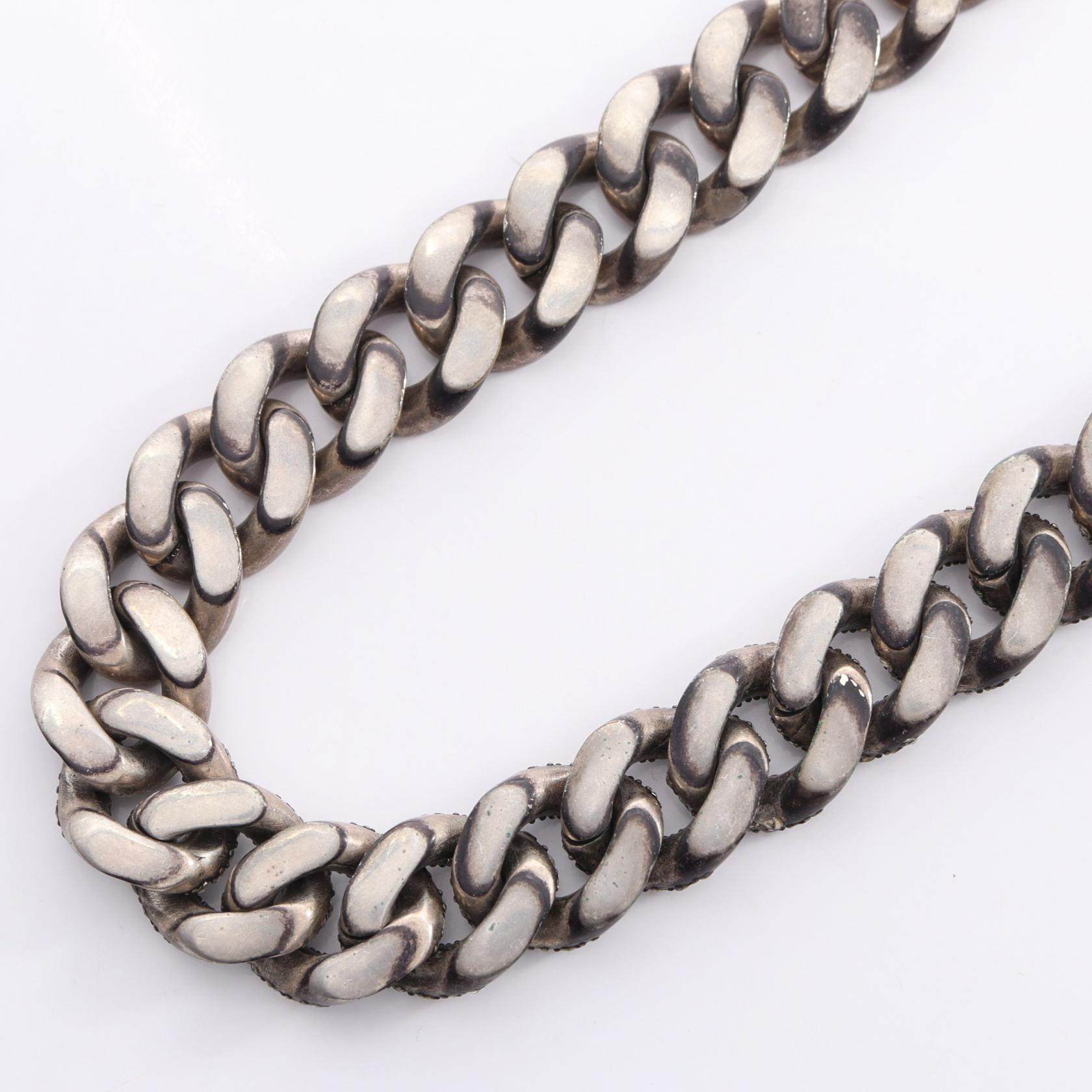 イヴサンローラン METAL CURB CHAIN NECKLACE ネックレス