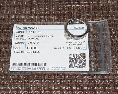 Pt900 プラチナ ダイヤモンド リング 0.52ct