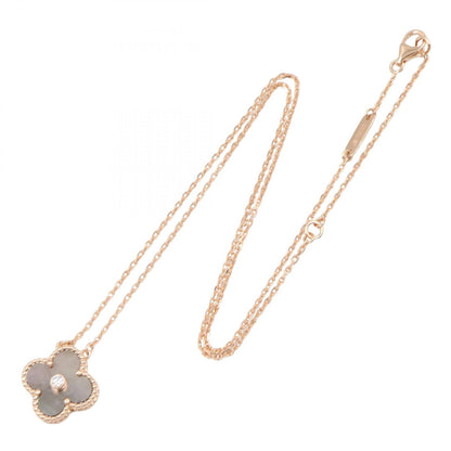 ヴァン クリーフ & アーペル ヴィンテージ アルハンブラ K18PG ダイヤモンド ブラック シェル ネックレス