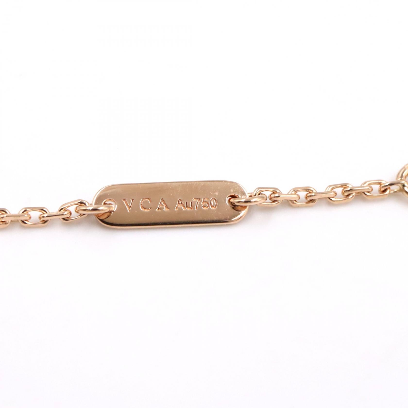 ヴァン クリーフ & アーペル ヴィンテージ アルハンブラ K18PG ダイヤモンド ブラック シェル ネックレス