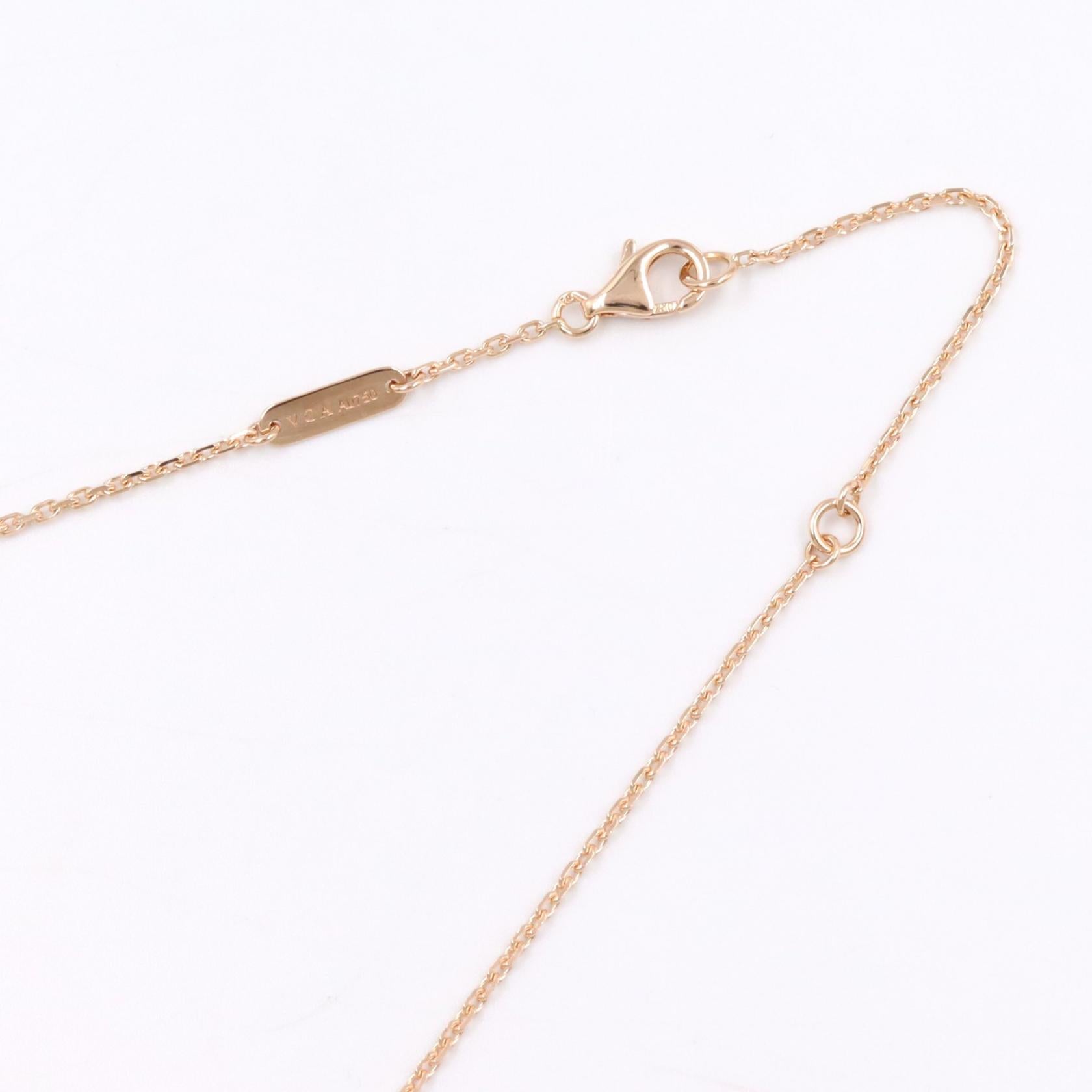 ヴァン クリーフ & アーペル ヴィンテージ アルハンブラ K18PG ダイヤモンド ブラック シェル ネックレス