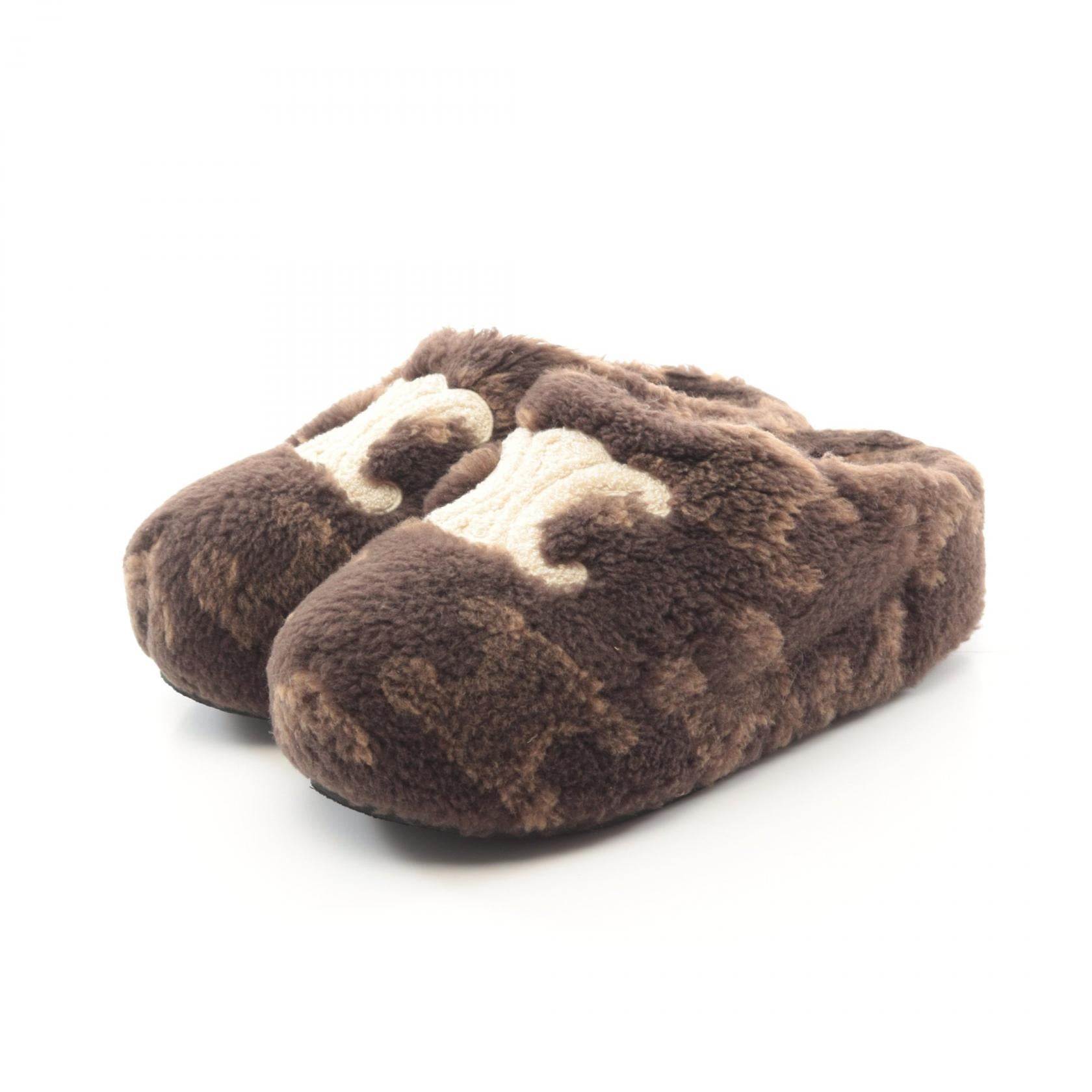 セリーヌ トリオンフ ウール ミュール サンダル