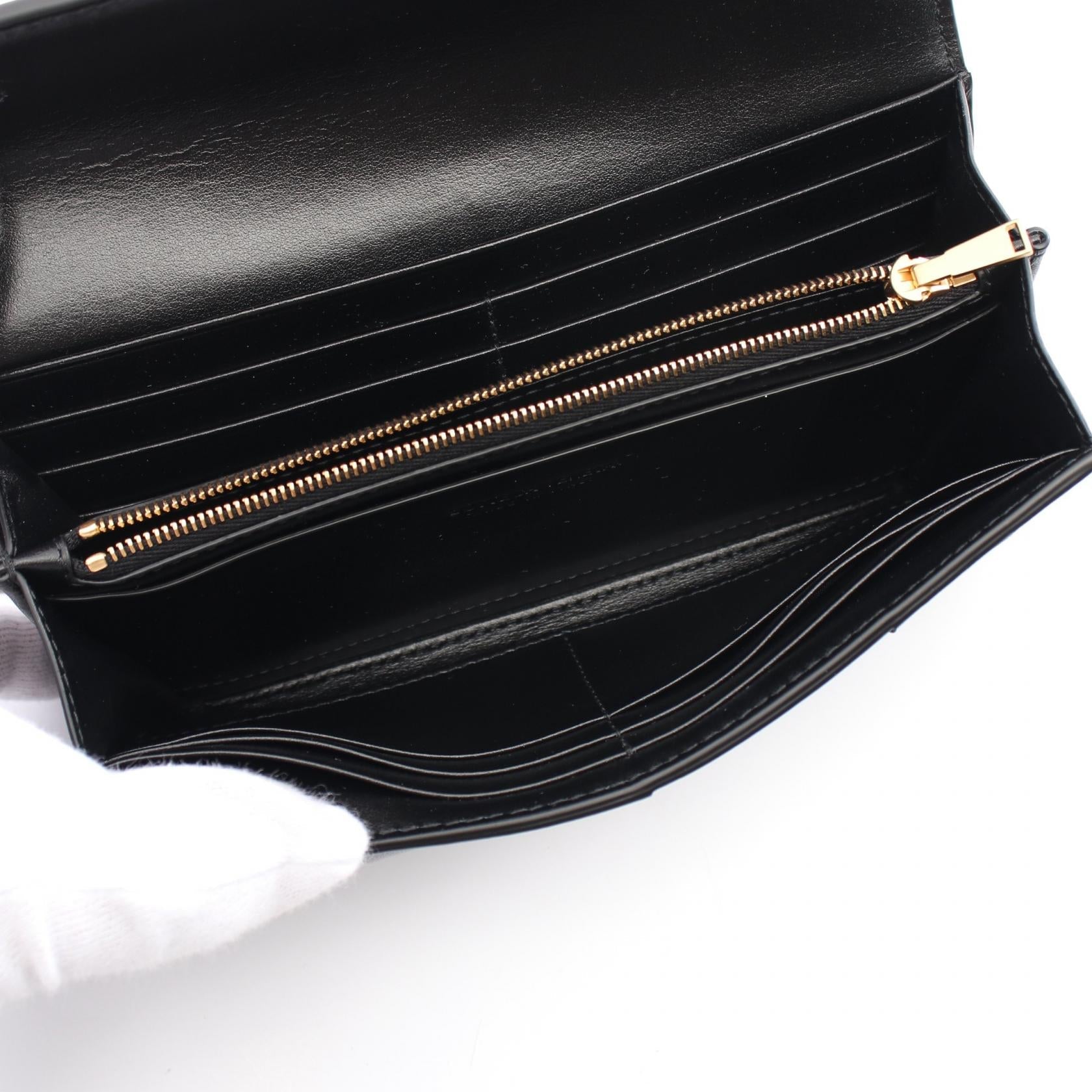 ボッテガ・ヴェネタ マキシイントレチャートレザー長財布