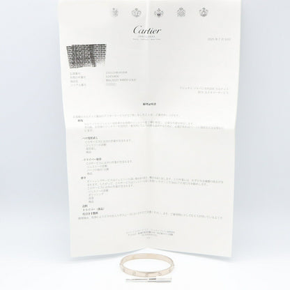 カルティエ ラブ ブレスレット ホワイトゴールド 17