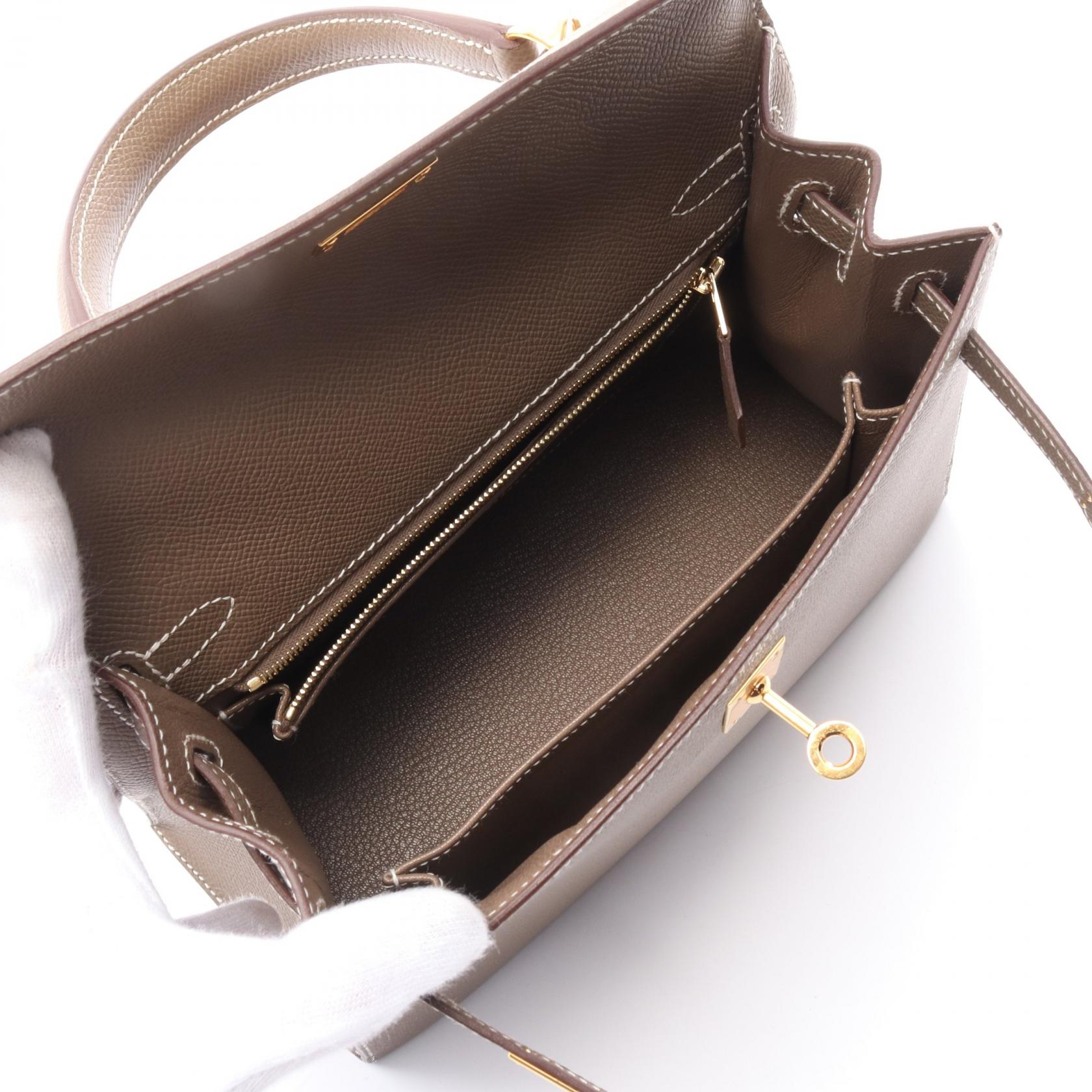 エルメス ケリー 25 ヴォー エプソン ハンドバッグ