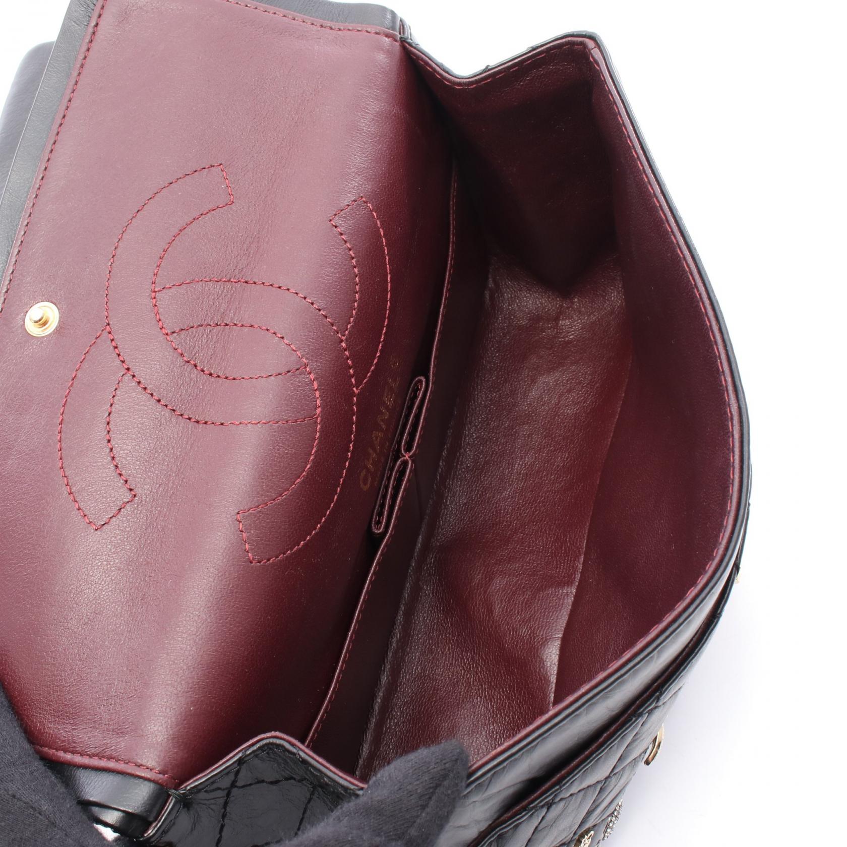 シャネル 2.55 マトラッセ レザー ショルダー バッグ