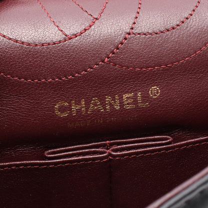 シャネル 2.55 マトラッセ レザー ショルダー バッグ