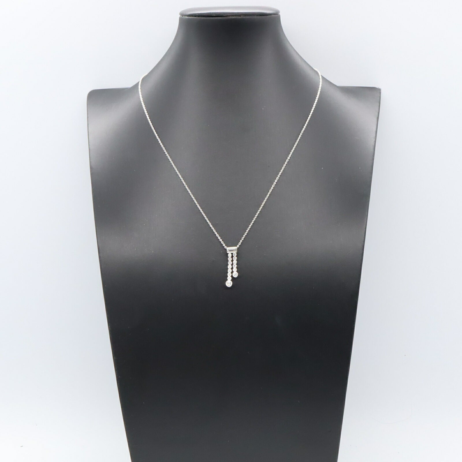 ティファニー & Co. ジャズ ダブル ドロップ Pt950 ネックレス