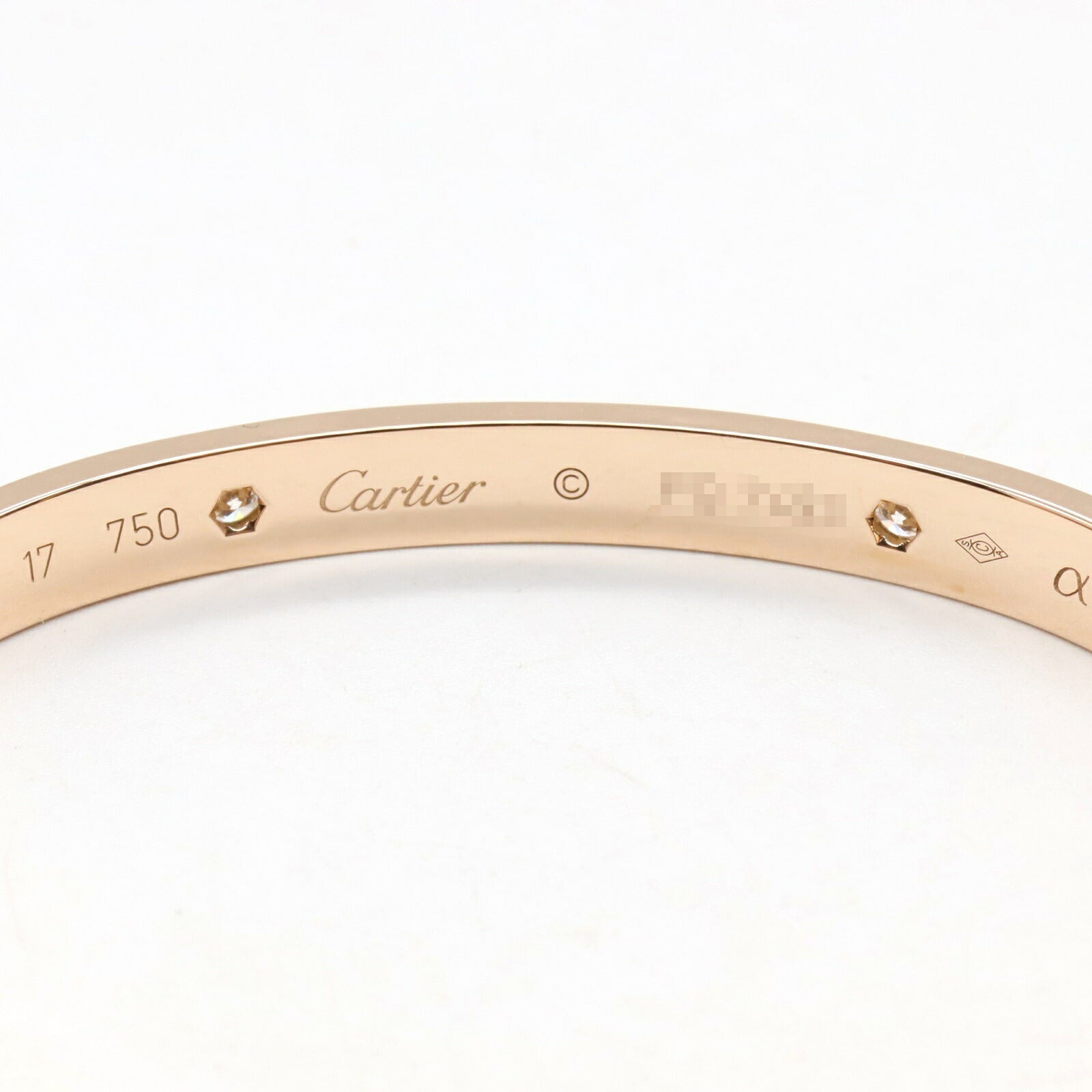 カルティエ ラブ ブレスレット ピンクゴールド ダイヤ 17