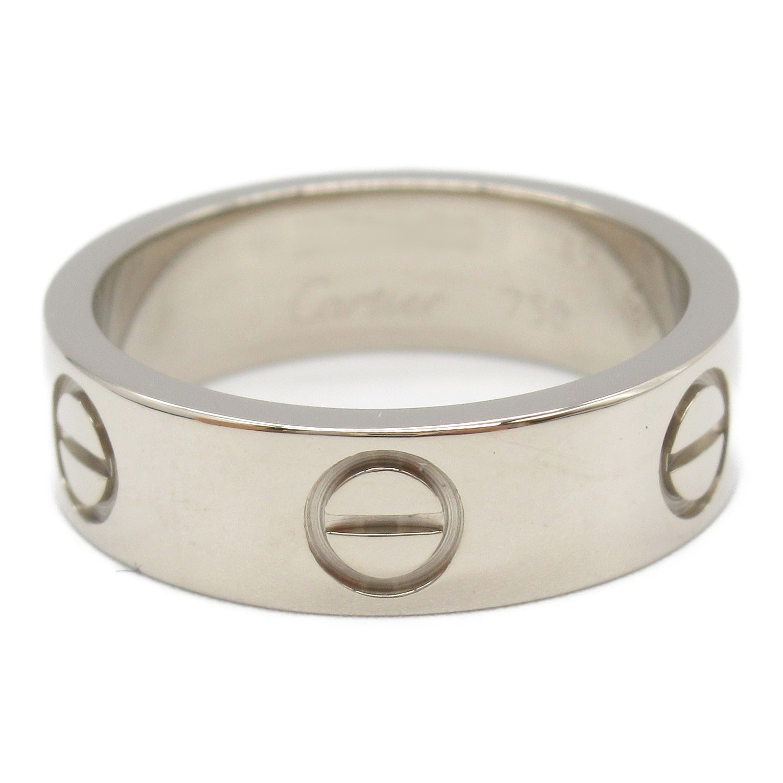 カルティエ Love Au750 White Gold Ring Size 8
