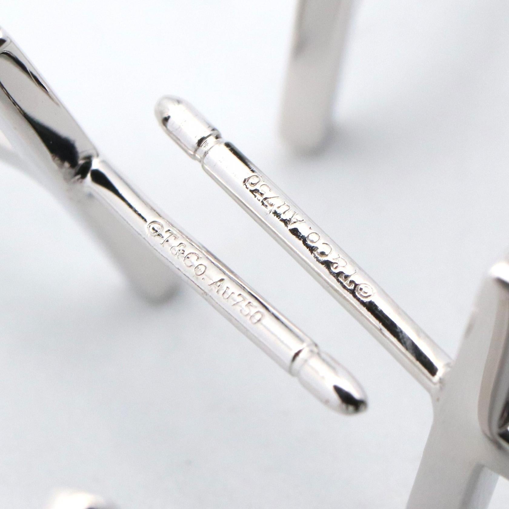 ティファニー & Co. T ワイヤー K18WG ピアス