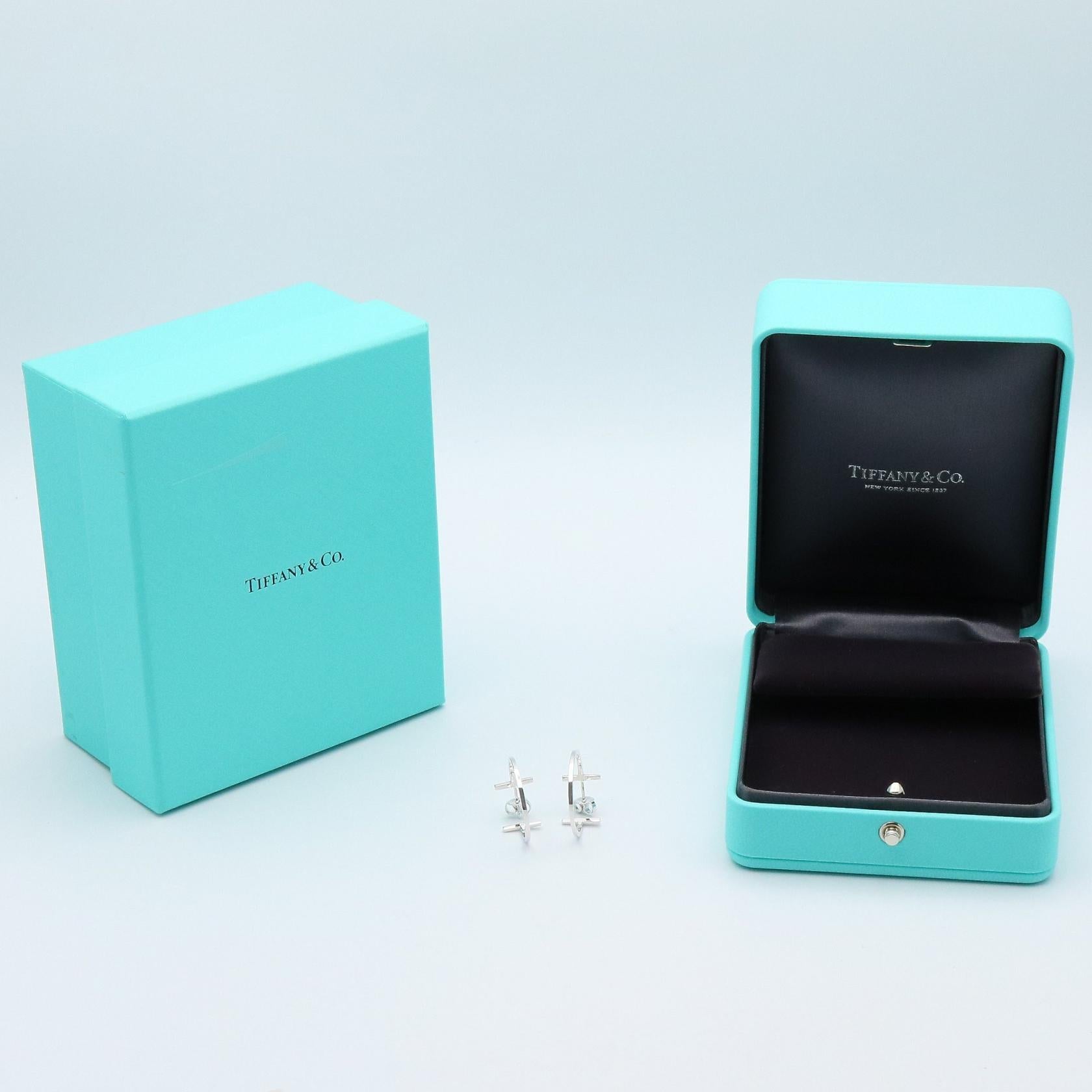 ティファニー & Co. T ワイヤー K18WG ピアス