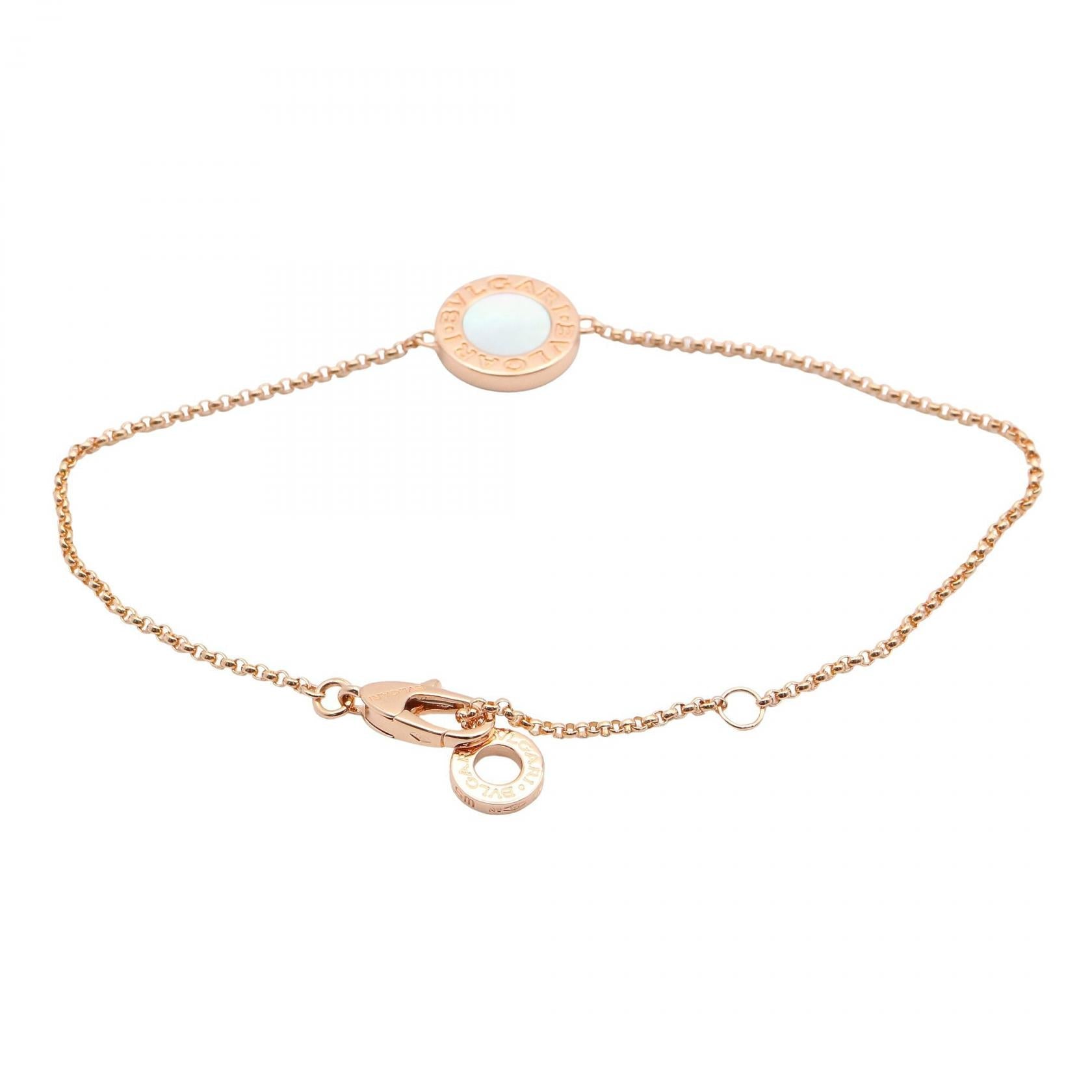 ブルガリ ブルガリ K18PG マザー オブ パール ブレスレット サイズ 17