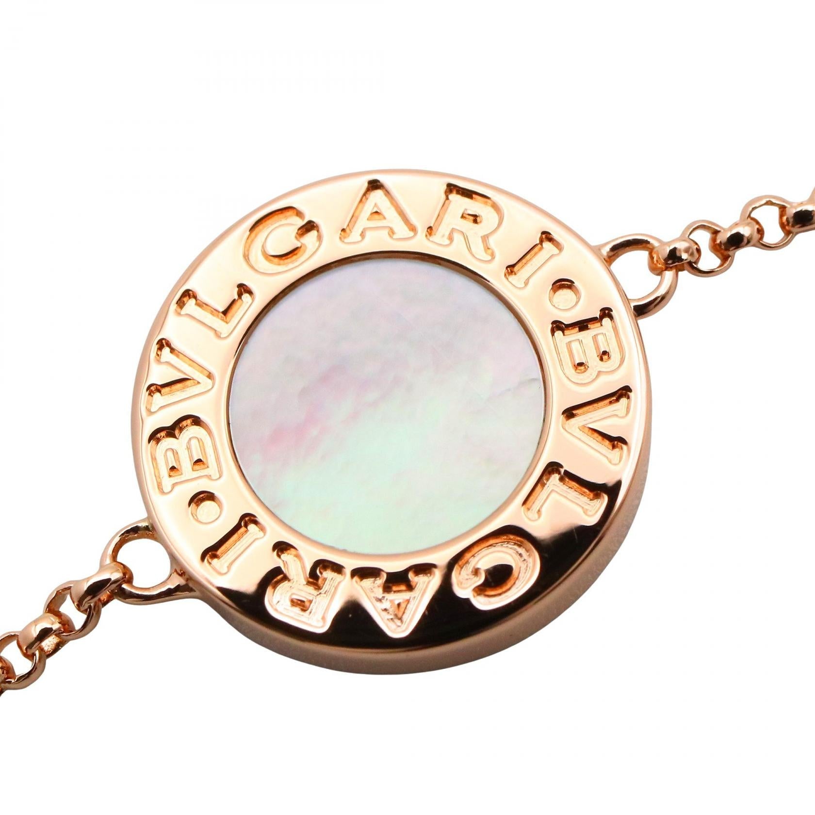 ブルガリ ブルガリ K18PG マザー オブ パール ブレスレット サイズ 17