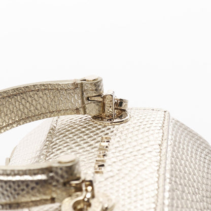 BVLGARI セルペンティ ヴァニティ レザー ハンドバッグ