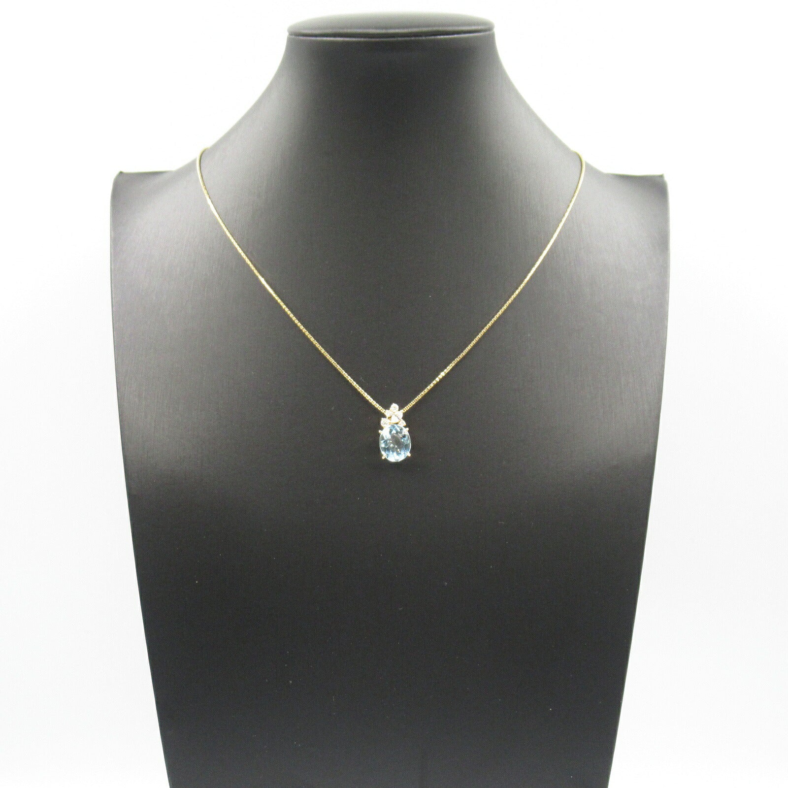 Tasaki アクアマリン Au750 ダイヤモンド ネックレス