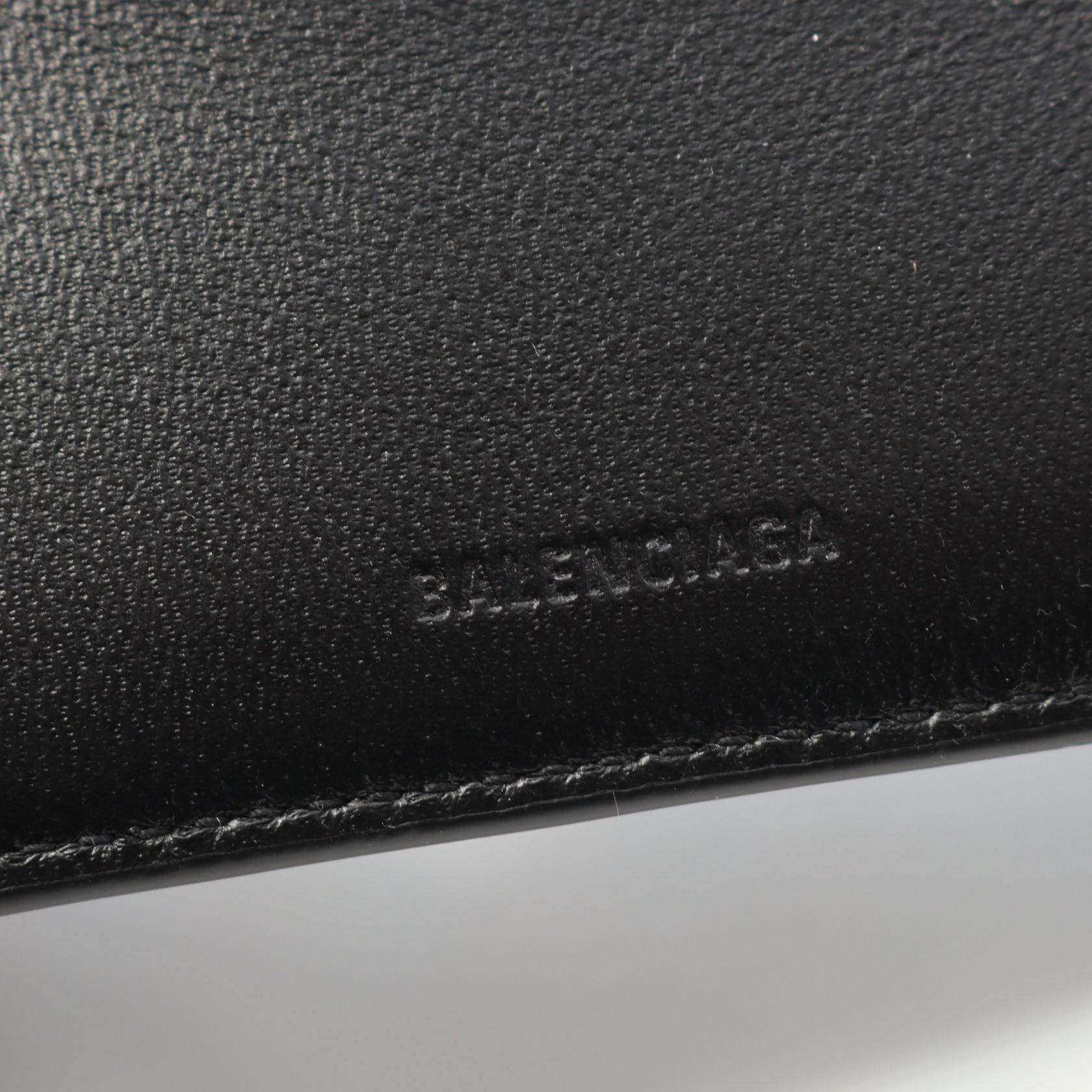 バレンシアガ CASH SQUARE COIN WALLET レザー二つ折り財布