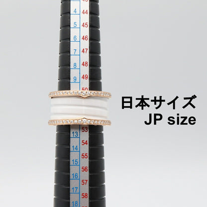 ブルガリ ビーゼロワン Au750ピンクゴールド セラミック ダイヤモンド リング 11.5号