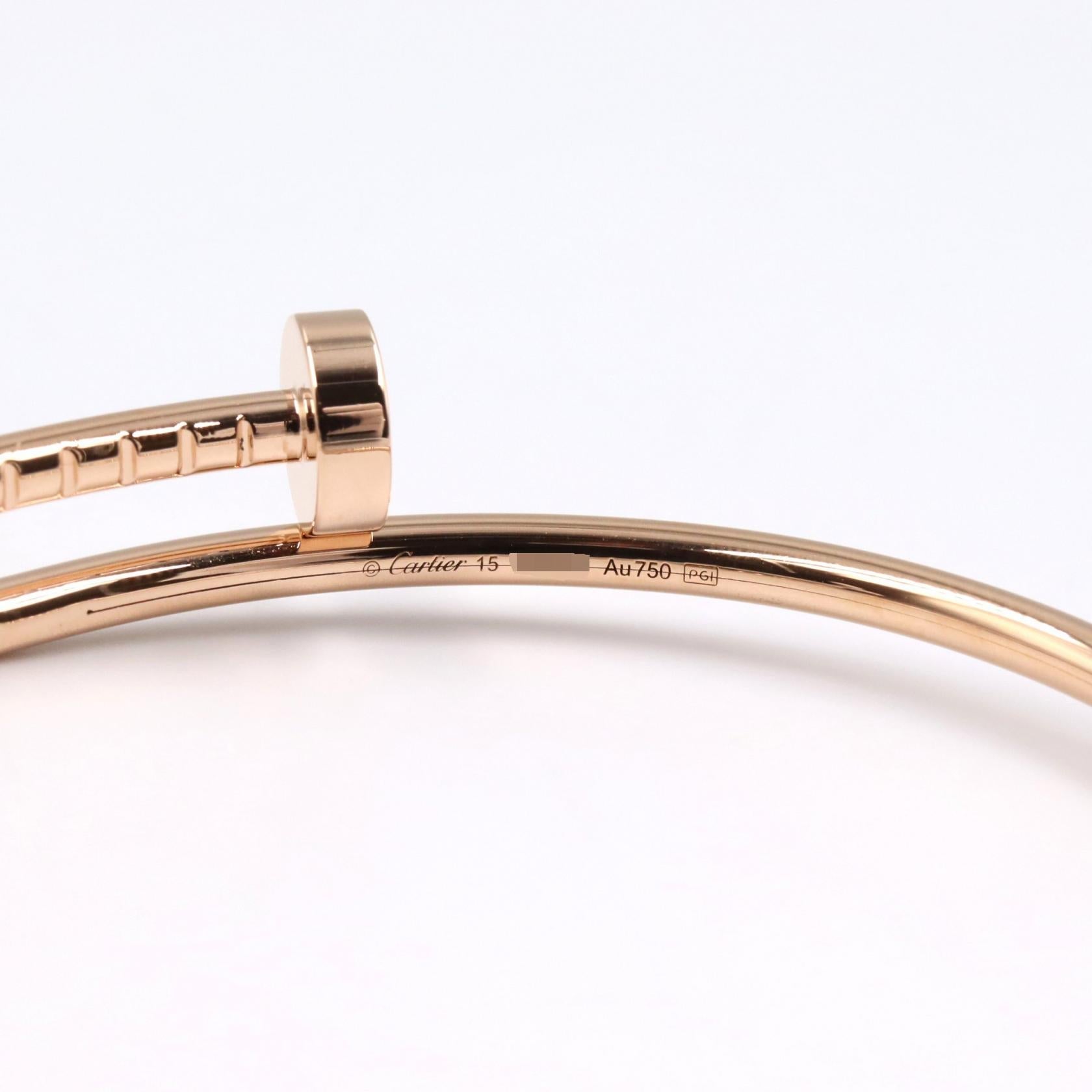 カルティエ ジュスト アン クル Au750 ブレスレット サイズ 14