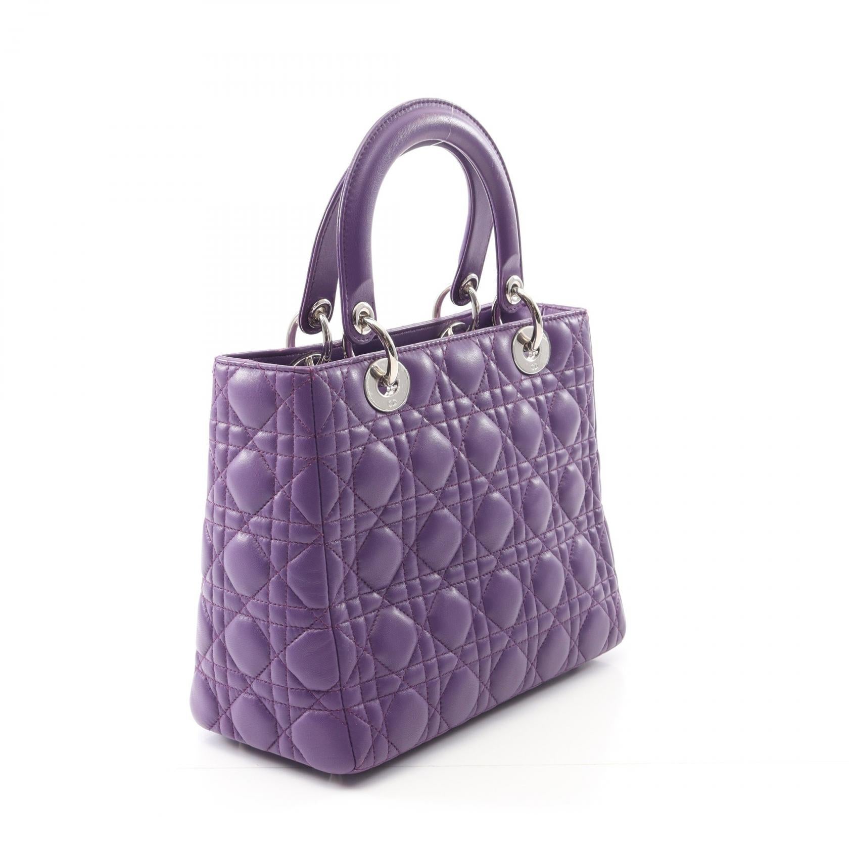 ディオール LADY DIOR レザー ハンドバッグ