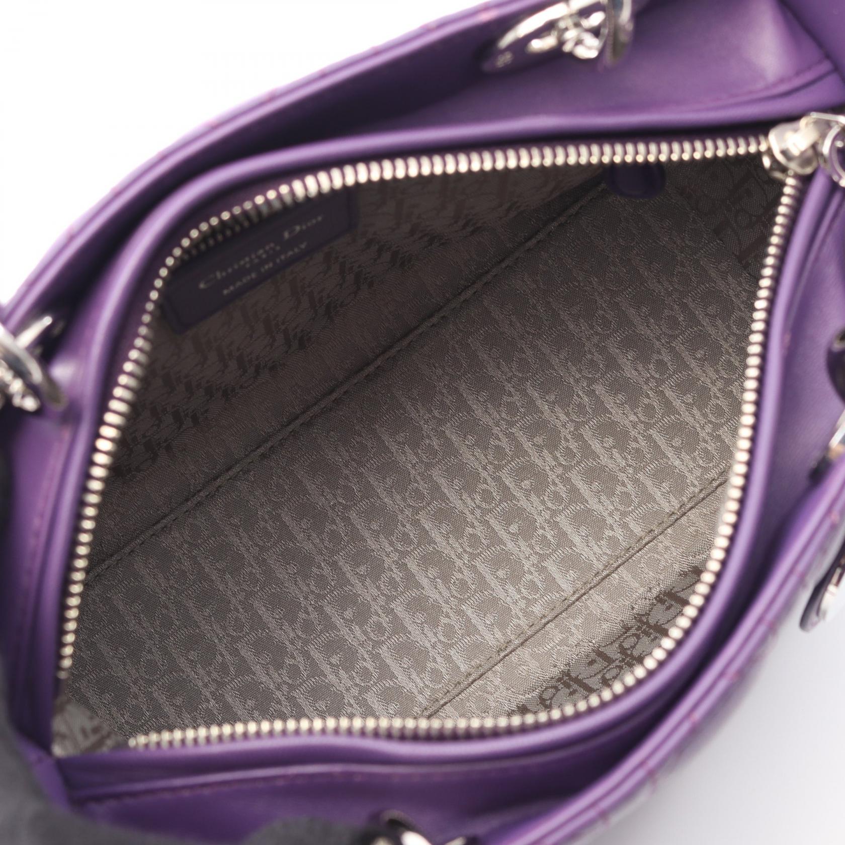 ディオール LADY DIOR レザー ハンドバッグ