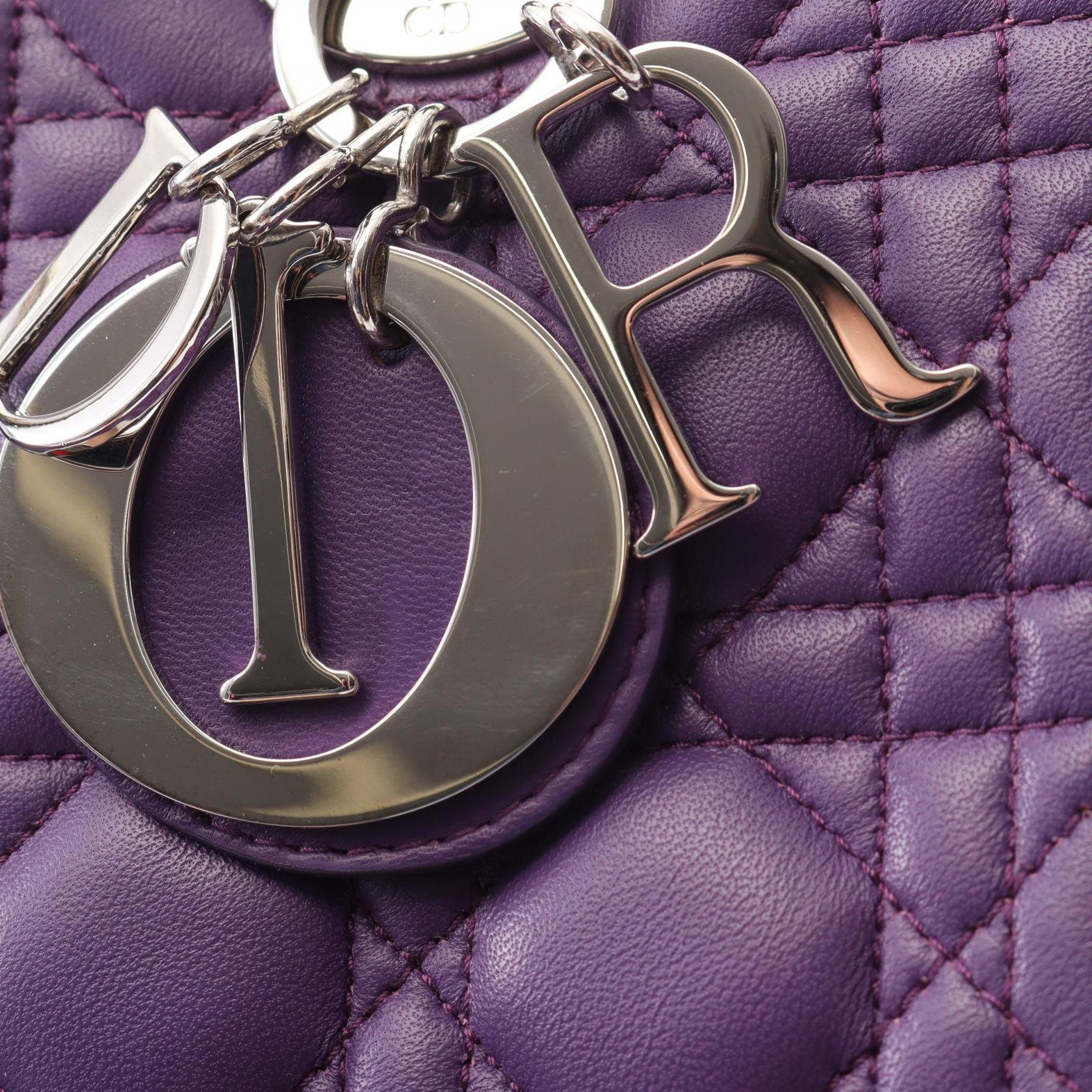 ディオール LADY DIOR レザー ハンドバッグ