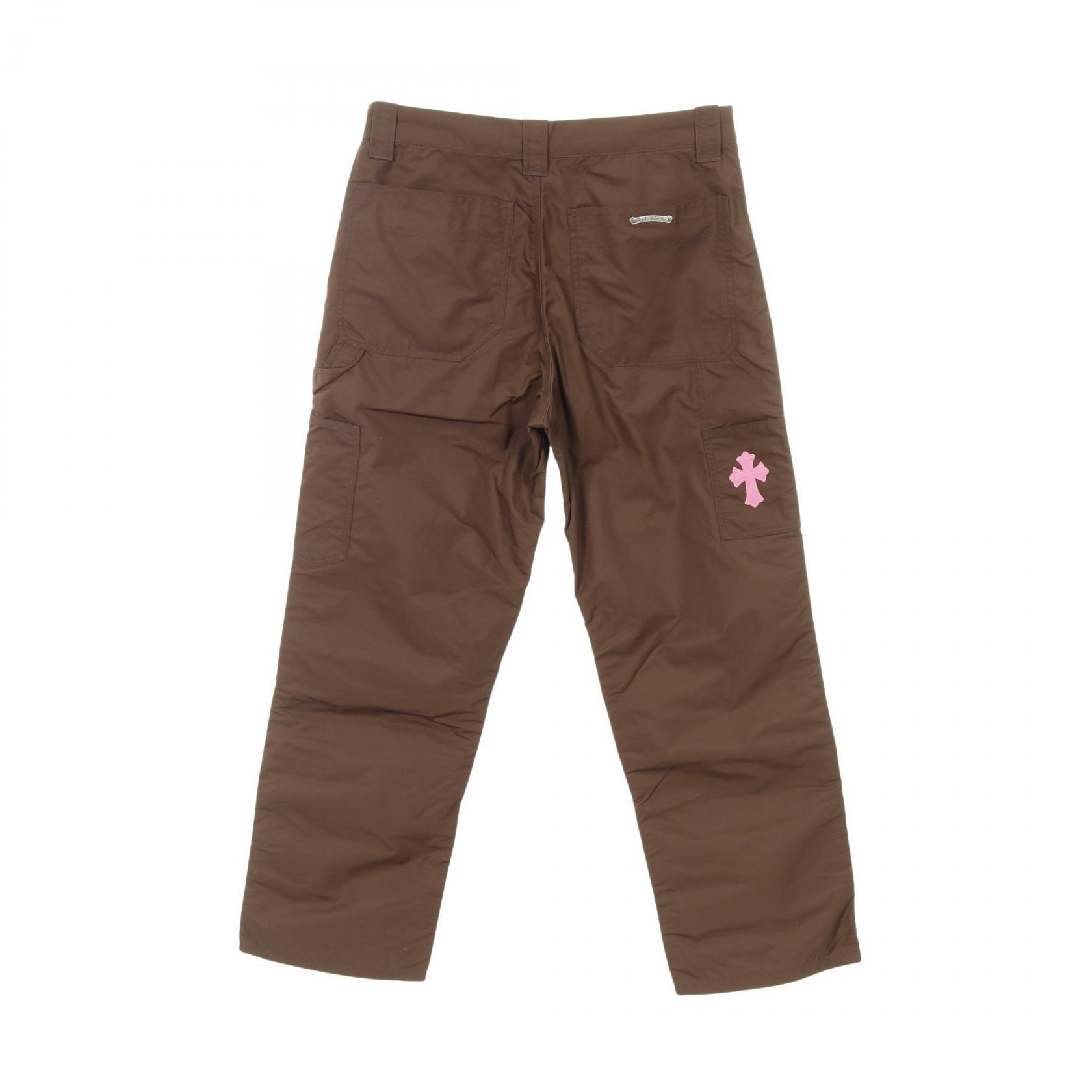 クロムハーツ CARPENTER DOUBLE KNEE CROSS PATCH レザーナイロンパンツ