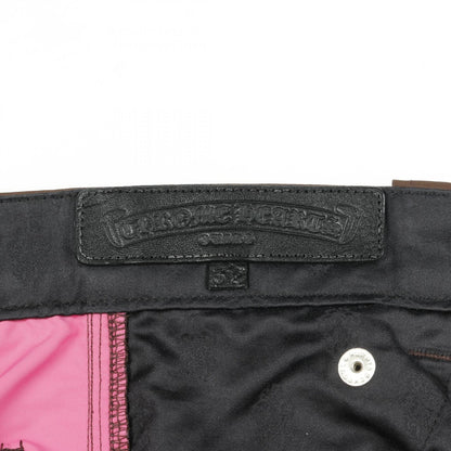 クロムハーツ CARPENTER DOUBLE KNEE CROSS PATCH レザーナイロンパンツ