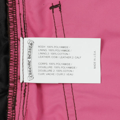 クロムハーツ CARPENTER DOUBLE KNEE CROSS PATCH レザーナイロンパンツ