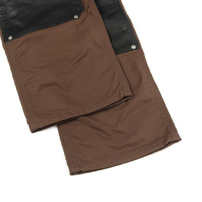 クロムハーツ CARPENTER DOUBLE KNEE CROSS PATCH レザーナイロンパンツ
