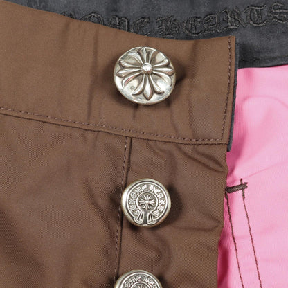 クロムハーツ CARPENTER DOUBLE KNEE CROSS PATCH レザーナイロンパンツ