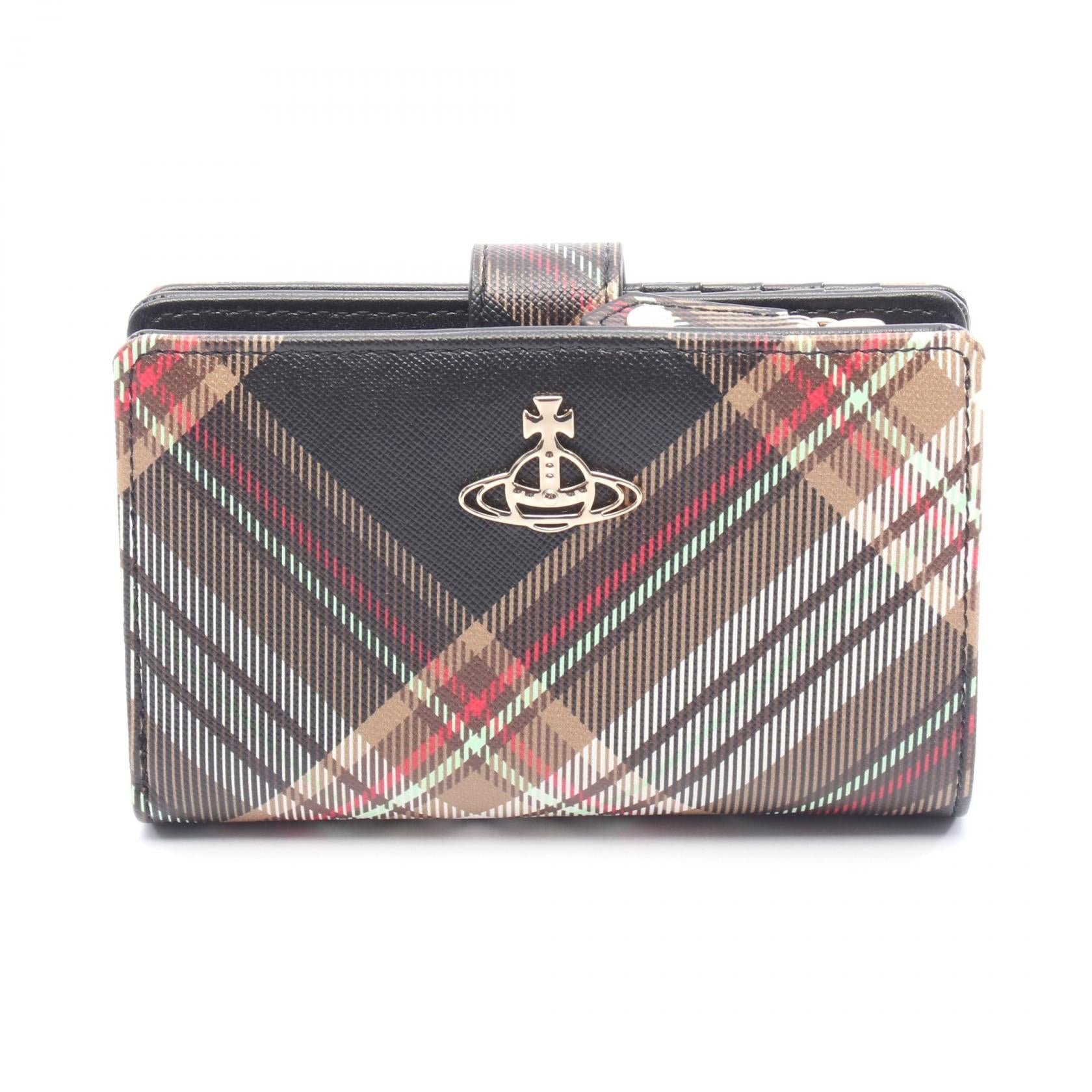 ヴィヴィアンウエストウッド ZIP CARD WALLET PVCコーティングキャンバス二つ折り財布