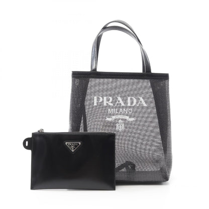 プラダ RETE PAILLETTES パテントレザー メッシュ トートバッグ