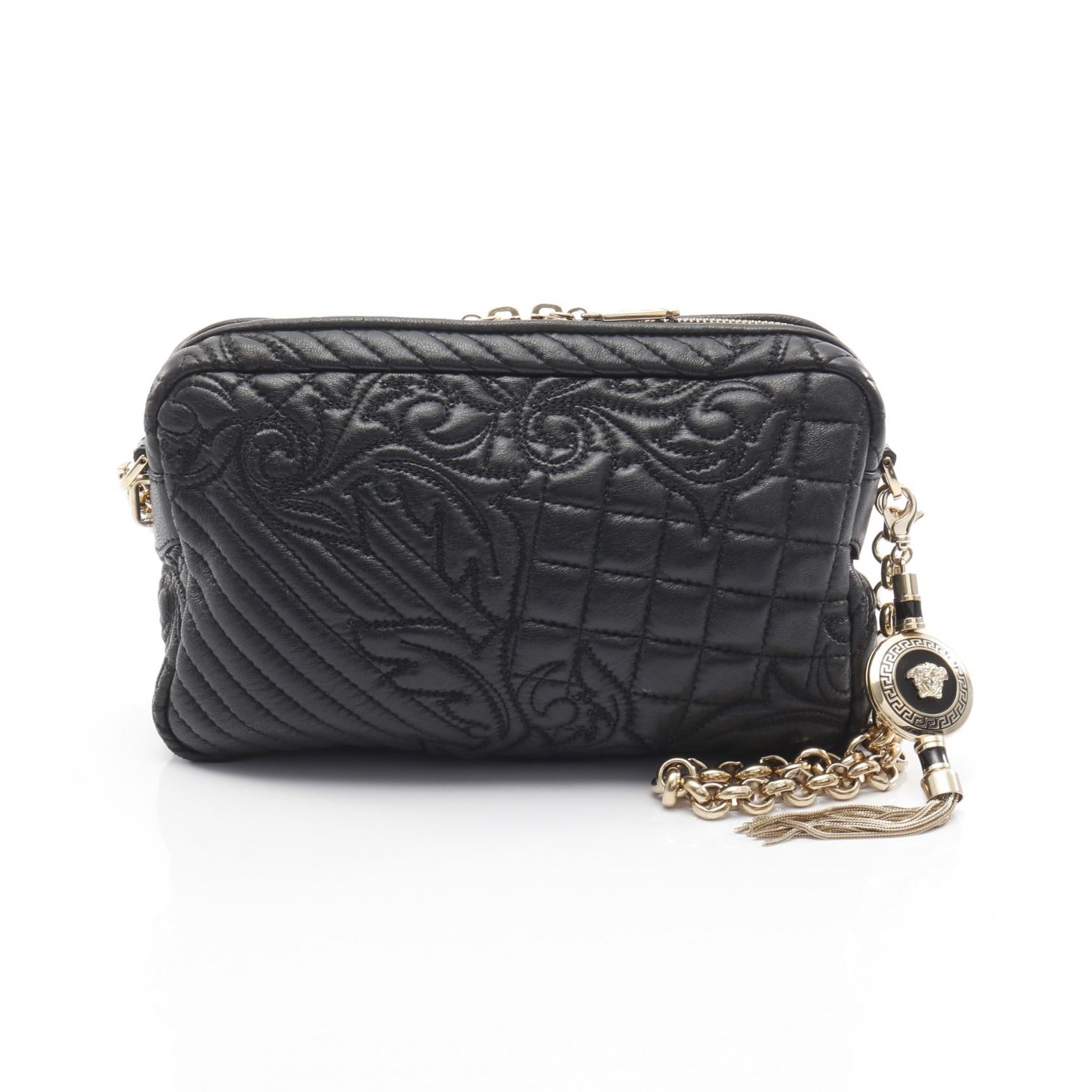 ジャンニ ヴェルサーチ レザー ショルダー バッグ