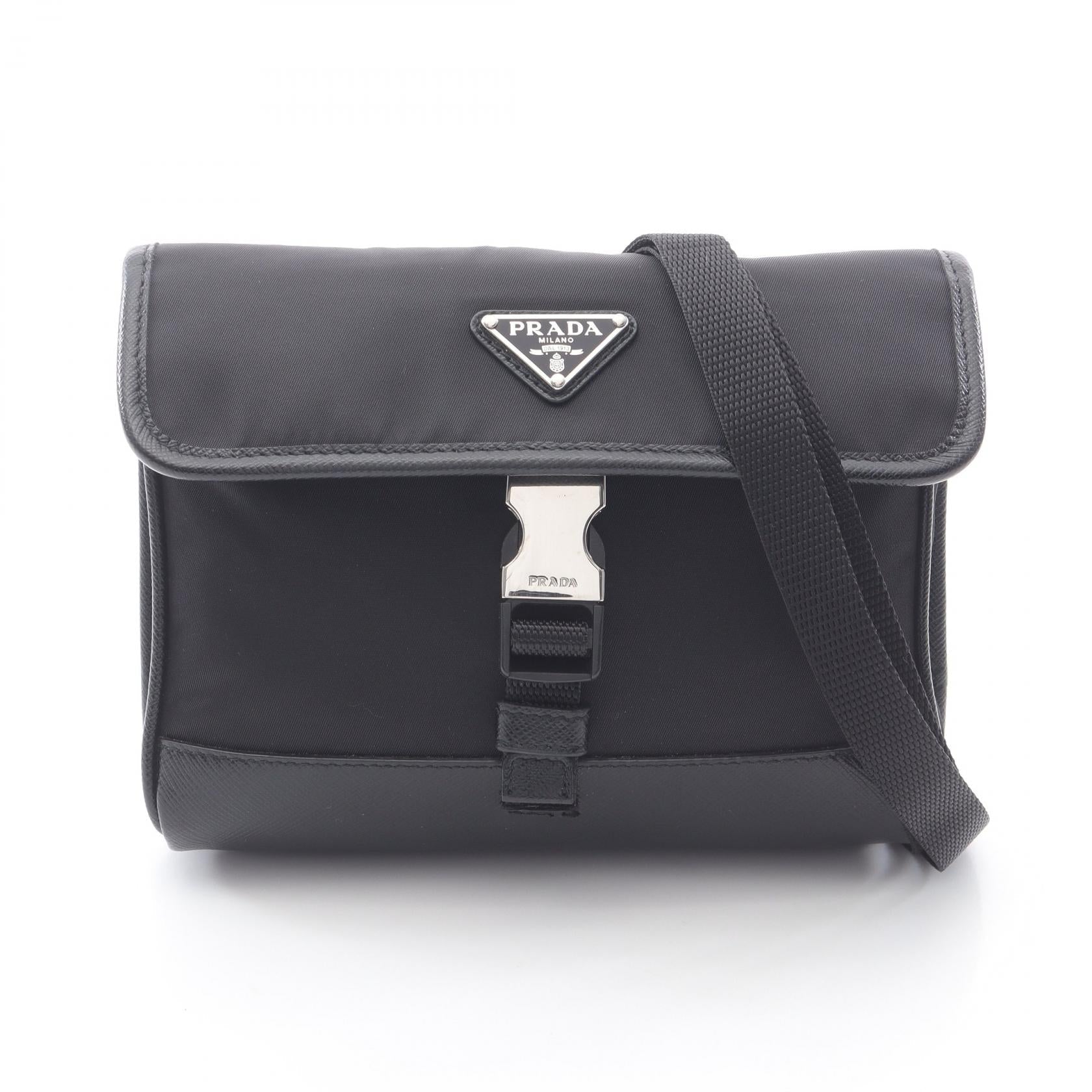 プラダ RE ナイロン テッスート+サフィアーノ ショルダーバッグ