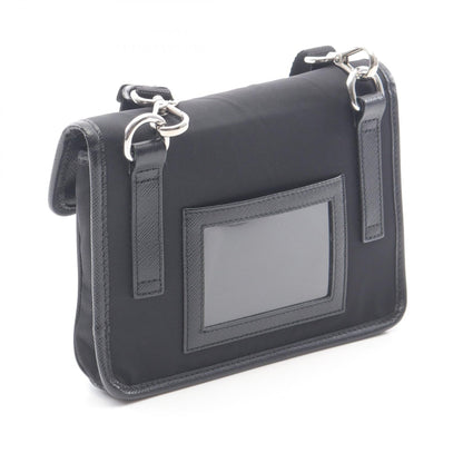 プラダ RE ナイロン テッスート+サフィアーノ ショルダーバッグ