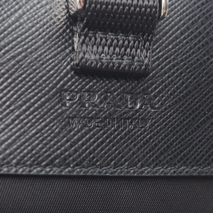 プラダ RE ナイロン テッスート+サフィアーノ ショルダーバッグ